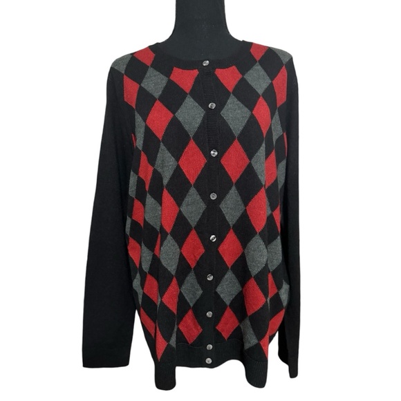 Mall goth argyle cardigan - Picture 2 of 5